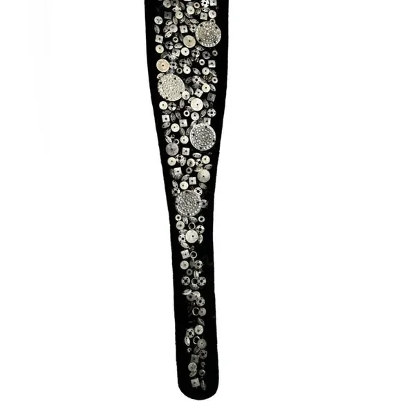 Chicos Leather Velvet Medallion Embellished Belt - Picture 8 of 16